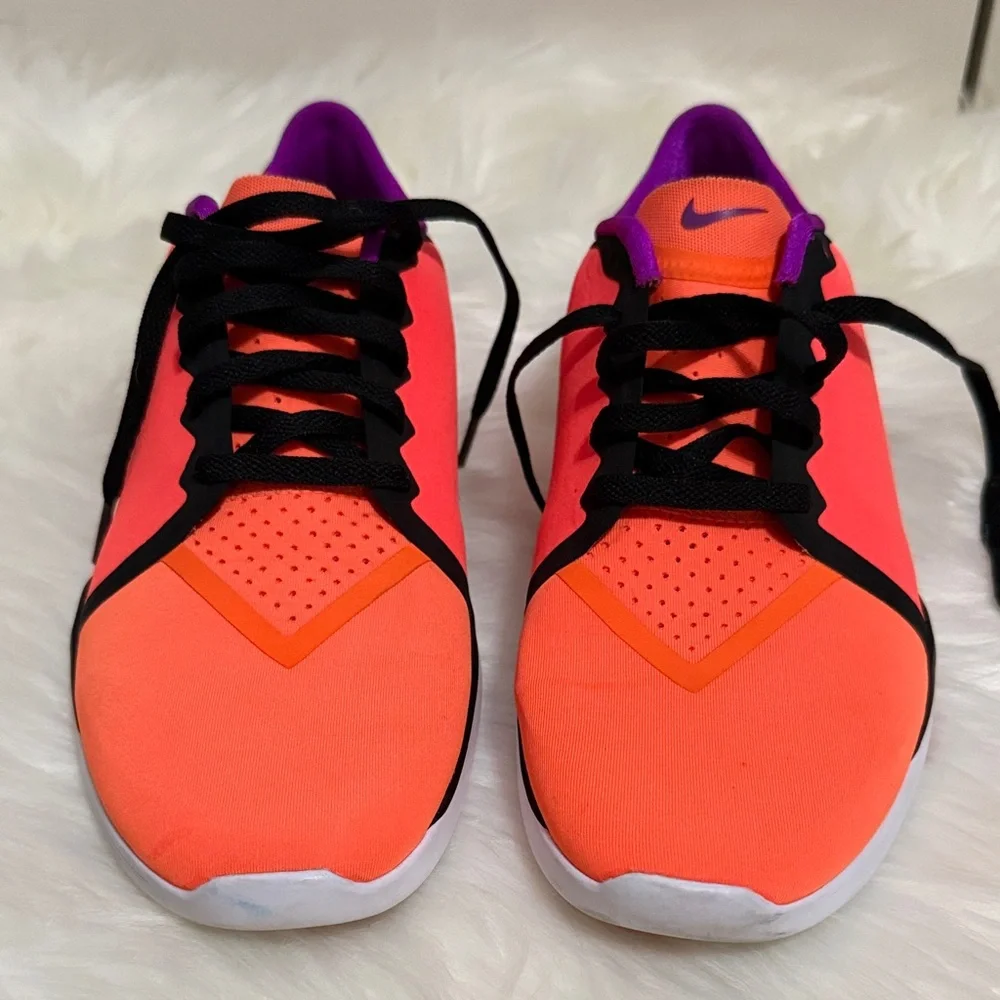 Nike Lunar Sculpt Cross Training Sneakers Lunarlon Neon Orange Athleisure Gym